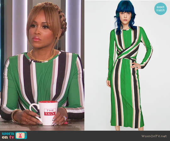 WornOnTV: Eve's green striped dress on 