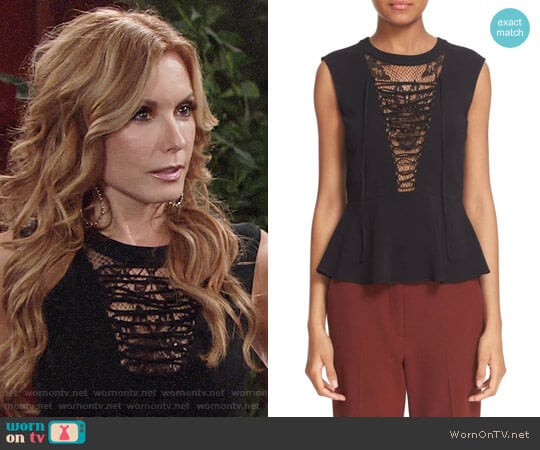 ALC Marin Lace Panel Top worn by Lauren Fenmore (Tracey Bregman) on The Young and the Restless