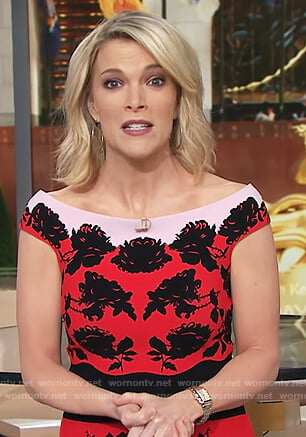 Megyn’s red floral dress on Megyn Kelly Today