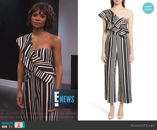 'Sabeen' Jumpsuit by Alice + Olivia worn by Zuri Hall on E! News