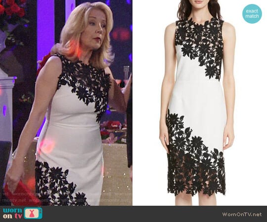 Alice + Olivia Margy Dress worn by Nikki Reed Newman (Melody Thomas-Scott) on The Young and the Restless