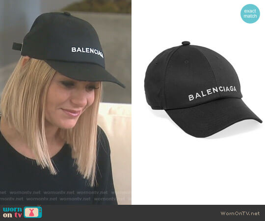 Embroidered Cotton Baseball Cap by Balenciaga worn by Dorit Kemsley  on The Real Housewives of Beverly Hills