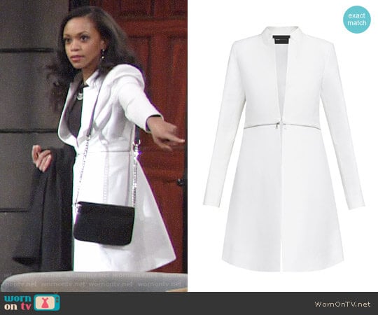 Bcbgmaxazria Arelia Coat worn by Hilary Curtis (Mishael Morgan) on The Young and the Restless