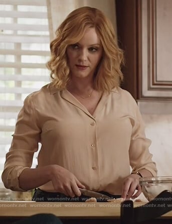 Beth’s beige silk shirt on Good Girls