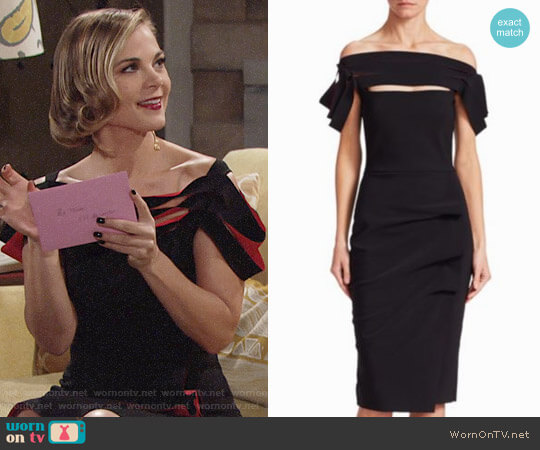 Chiara Boni La Petite Robe Strappy Cocktail Dress worn by Phyllis Newman (Gina Tognoni) on The Young and the Restless