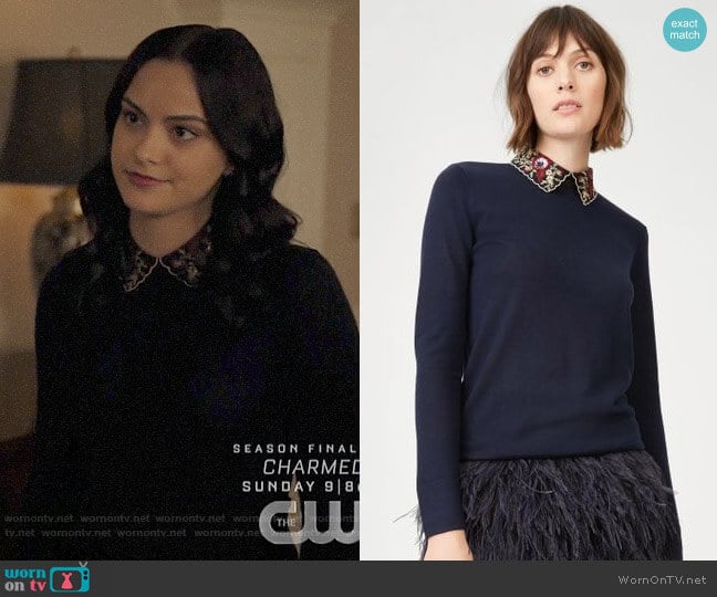 Club Monaco Joannah Sweater worn by Veronica Lodge (Camila Mendes) on Riverdale