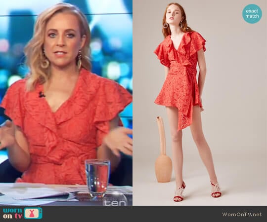 More to Give Playsuit by C/Meo Collective worn by Carrie Bickmore on The Project