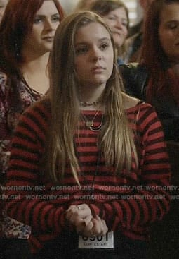 Daphne’s red striped top on Nashville