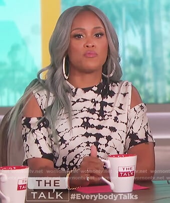 Eve’s tie dye print top on The Talk