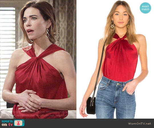 Elizabeth and James Blaine Top worn by Victoria Newman (Amelia Heinle) on The Young and the Restless