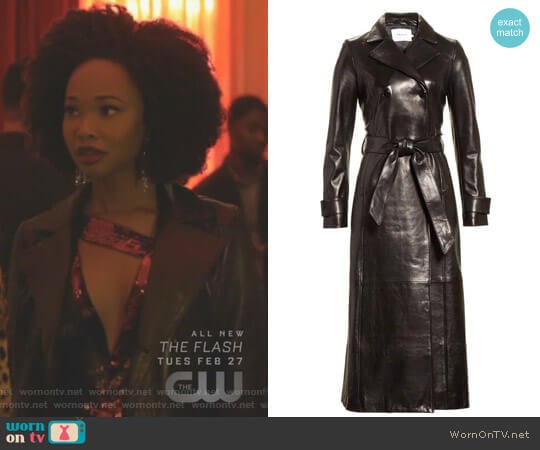 Leather Trench Coat by Frame worn by Monica Colby (Wakeema Hollis) on Dynasty