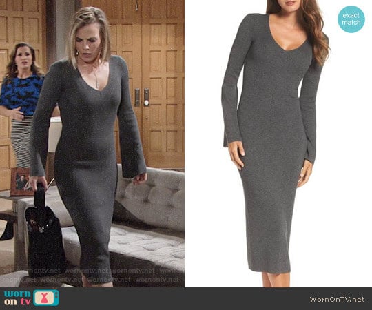 French Connection Virgie Knits Midi Dress worn by Phyllis Newman (Gina Tognoni) on The Young and the Restless