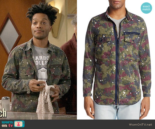 G Star Raw Type C Zip-Front Shirt Jacket worn by Franco Wicks (Jermaine Fowler) on Superior Donuts