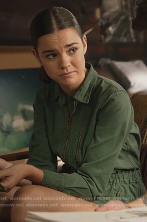 Callie's green utility romper on The Fosters