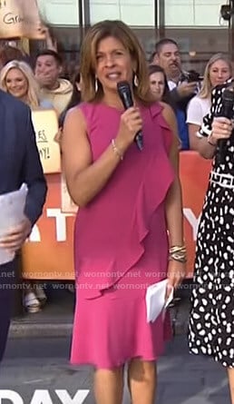 Hoda’s pink ruffled dress on Today