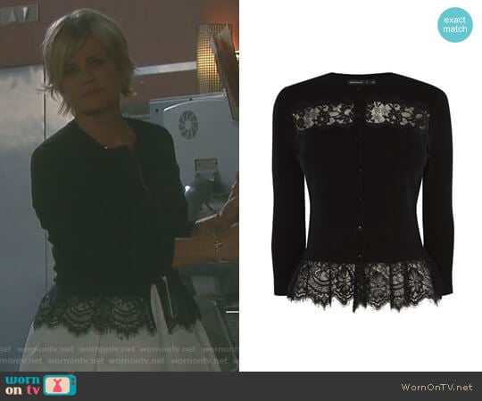 Lace Cardigan by Karen Millen worn by Kayla Brady (Mary Beth Evans) on Days of our Lives