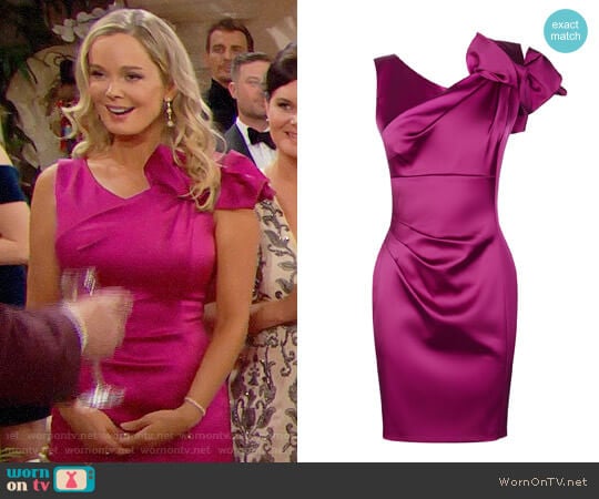 Karen Millen Satin One Shoulder Dress worn by Donna Logan (Jennifer Gareis) on The Bold and the Beautiful