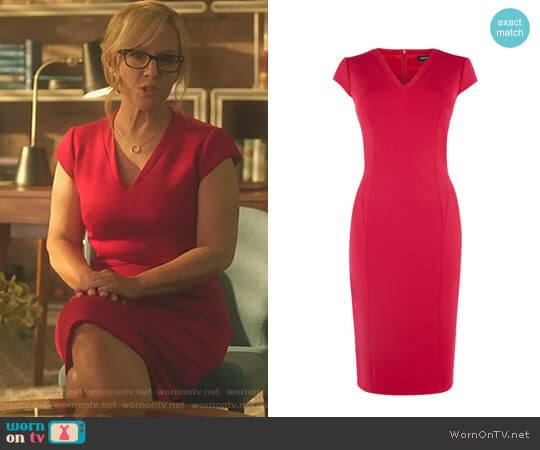 V-Neck Pencil Dress by Karen Millen worn by Linda Martin (Rachael Harris) on Lucifer