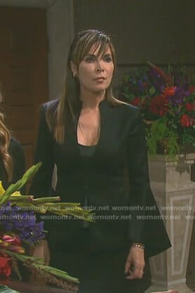 Kate’s black bell sleeve jacket on Days of our Lives