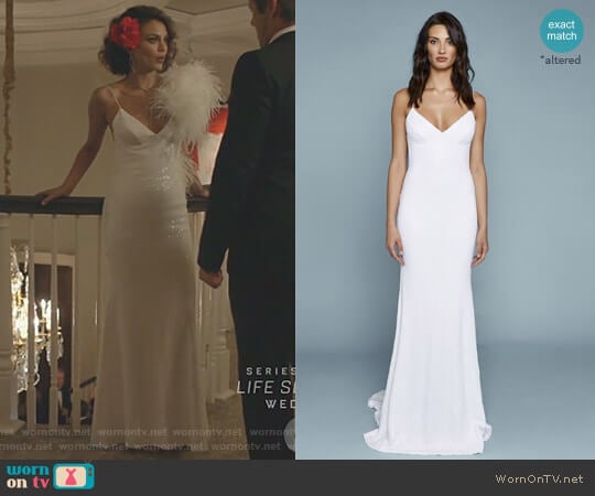 Sequin Lanai Gown by Katie May worn by Cristal Flores (Nathalie Kelley) on Dynasty