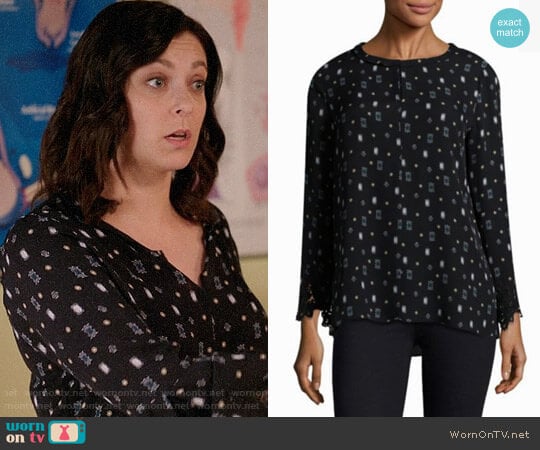 Kobi Halperin Cassie Blouse worn by Rebecca Bunch (Rachel Bloom) on Crazy Ex-Girlfriend