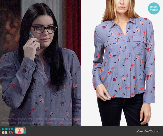 Lucky Brand Floral-Print Flap-Pocket Shirt worn by Alex Dunphy (Ariel Winter) on Modern Family