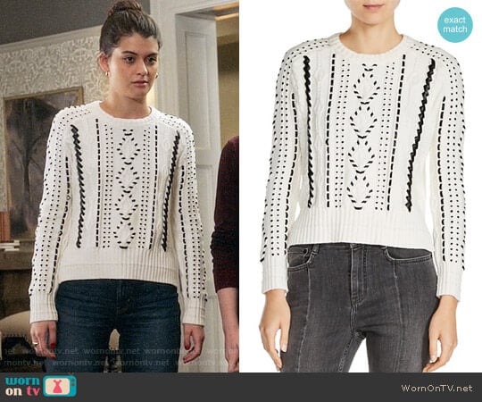 Maje Mila Sweater worn by Sabrina Pemberton (Sofia Black D'Elia) on The Mick