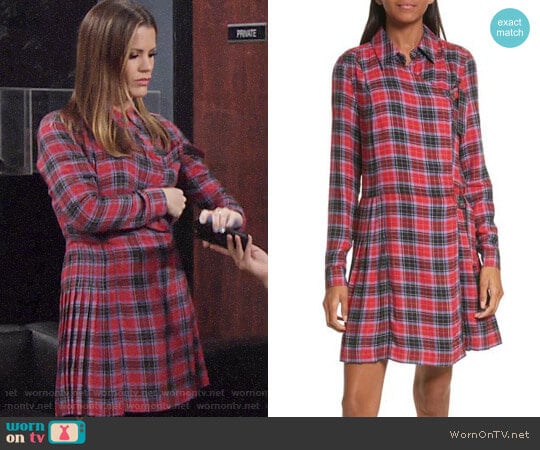 Opening Ceremony Flannel Knit Dress worn by Chelsea Lawson (Melissa Claire Egan) on The Young and the Restless