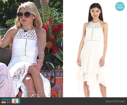 Tulum Combo Dress by Parker worn by Kelly Ripa on Live with Kelly and Mark