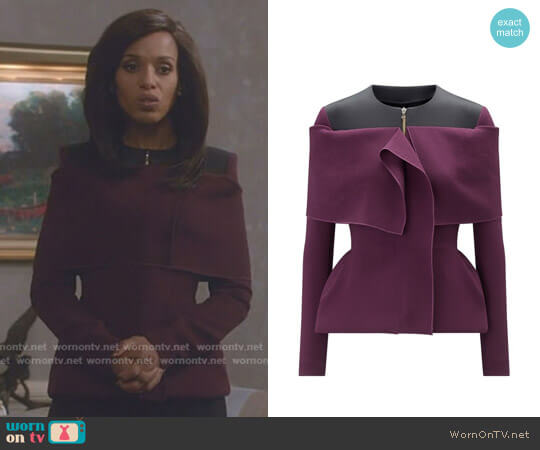 'Eberton' Jacket by Roland Mouret worn by Olivia Pope (Kerry Washington) on Scandal