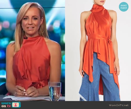 Oxygen Top by Sass & Bide worn by Carrie Bickmore on The Project