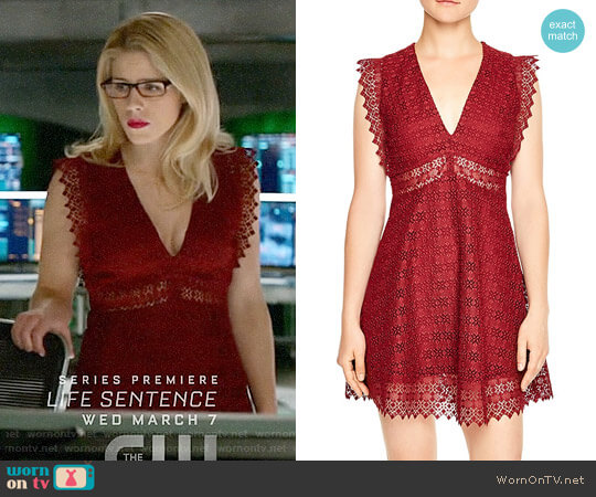 Sandro Lindsey Dress worn by Felicity Smoak (Emily Bett Rickards) on Arrow