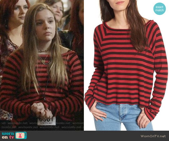 Stateside Stripe Thermal Top worn by Daphne Conrad (Maisy Stella) on Nashville