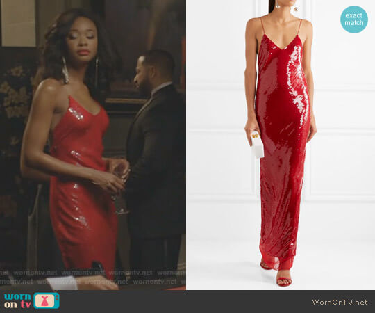 WornOnTV: Monica’s red sequin gown on Dynasty | Wakeema Hollis ...