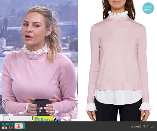 'Kaarina' Layered-Look Sweater by Ted Baker worn by Morgan Stewart on E! News