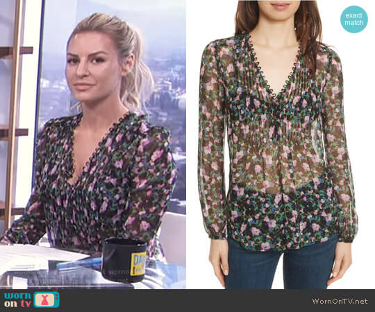 'Lowell' Blouse by Veronica Beard worn by Morgan Stewart on E! News