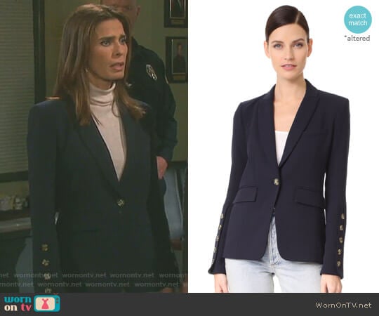 WornOnTV: Hope’s navy buttoned sleeve blazer on Days of our Lives ...