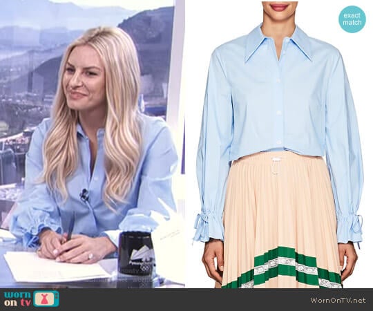 'Porzia' Blouse by Vivetta worn by Morgan Stewart on E! News