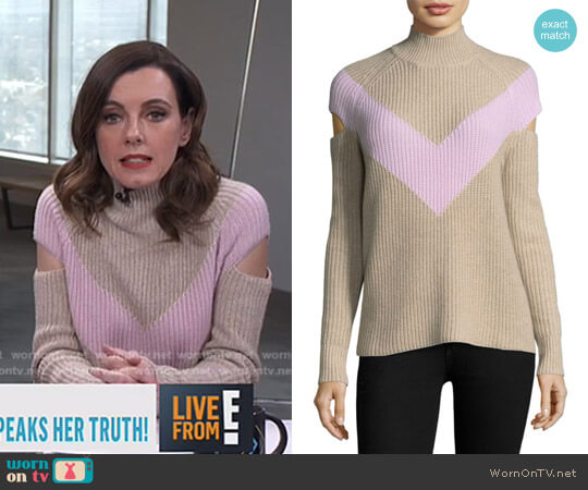 Graham Chevron Sweater by Zoe Jordan worn by Melanie Bromley on E! News