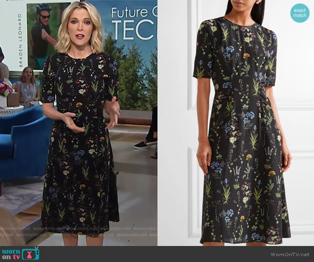 Sylvia floral-print silk-georgette midi dress by Altuzarra worn by Megyn Kelly on Today