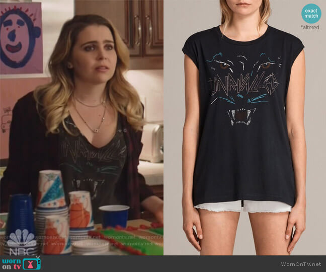 Onca Brooke Tee by All Saints worn by Annie Marks (Mae Whitman) on Good Girls