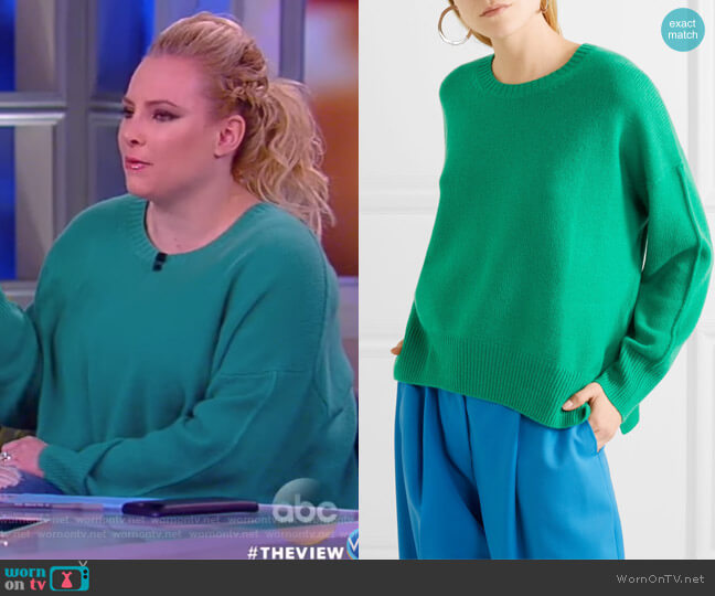 Oversized cashmere sweater by Allude worn by Meghan McCain  on The View