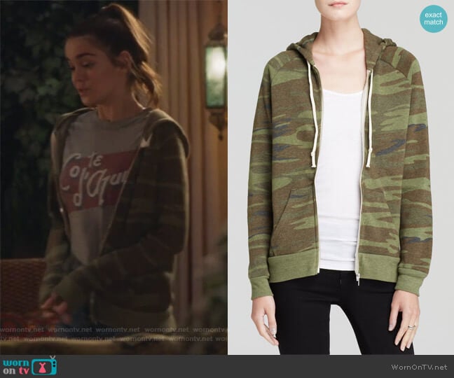 Adrian Camo Zip Hoodie by Alternative worn by Callie Jacob (Maia Mitchell) on The Fosters