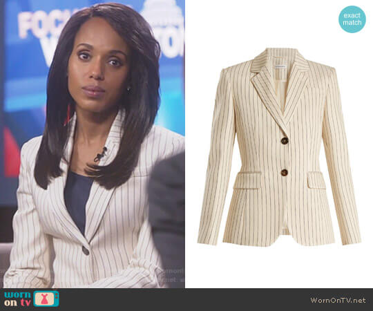 'Fenice' Pinstriped Blazer by Altuzarra worn by Olivia Pope (Kerry Washington) on Scandal