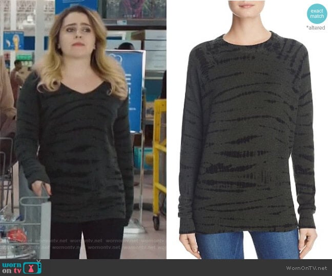 Cashmere Tie-Dye Crewneck Sweater by Aqua worn by Annie Marks (Mae Whitman) on Good Girls