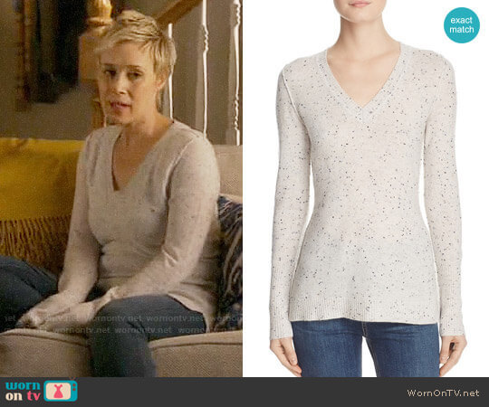 Aqua V-Neck Cashmere Sweater in Ash Nep worn by Bonnie Winterbottom (Liza Weil) on How to Get Away with Murder