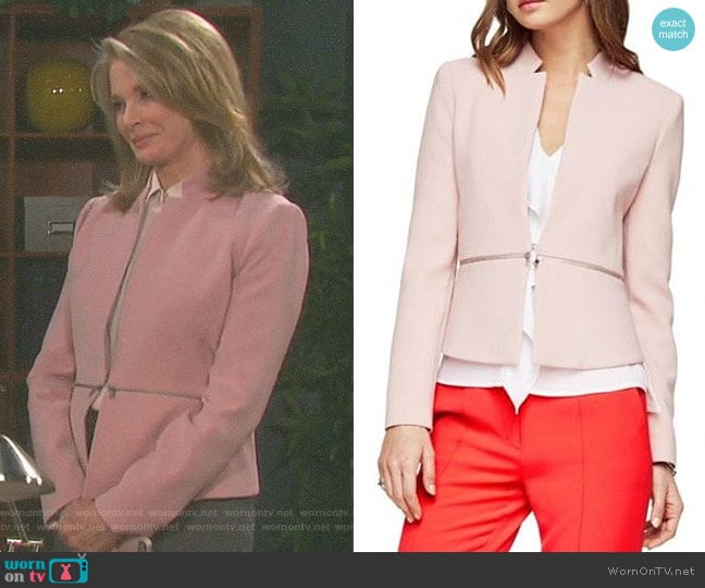 'Barrett' Peplum Jacket by BCBGMaxazria worn by Marlena Evans (Deidre Hall) on Days of our Lives