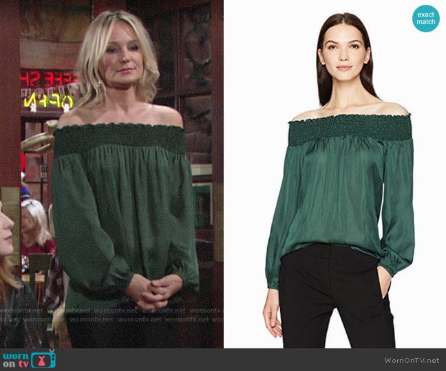 Bcbgmaxazria Milou Top worn by Sharon Newman (Sharon Case) on The Young and the Restless