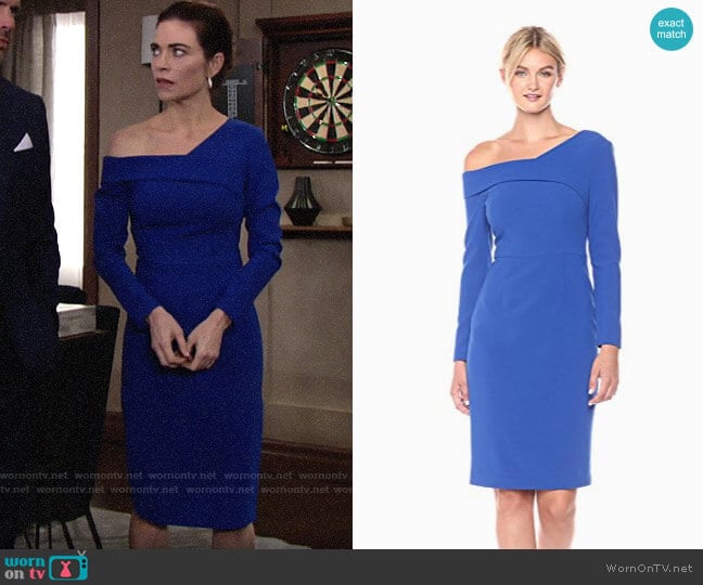 Black Halo Benson Sheath Dress worn by Victoria Newman (Amelia Heinle) on The Young and the Restless