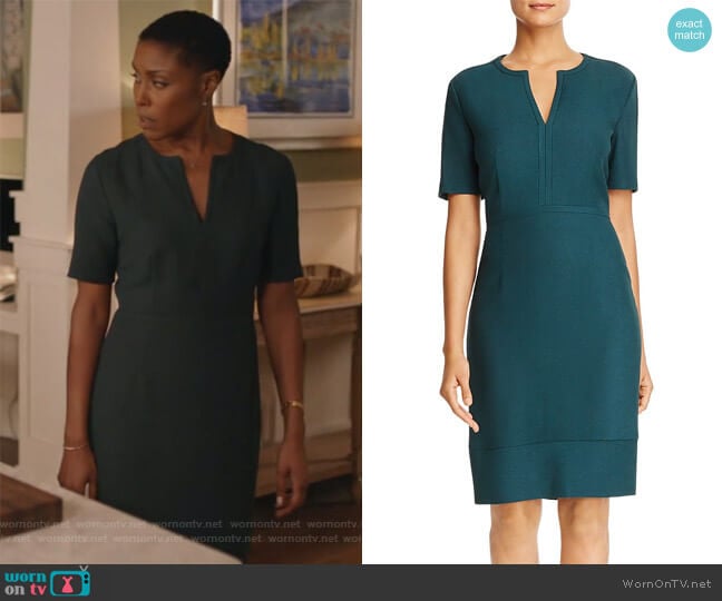 Dalesana Sheath Dress by Boss worn by Lynn Stewart (Christine Adams) on Black Lightning